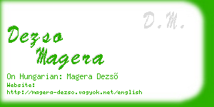 dezso magera business card